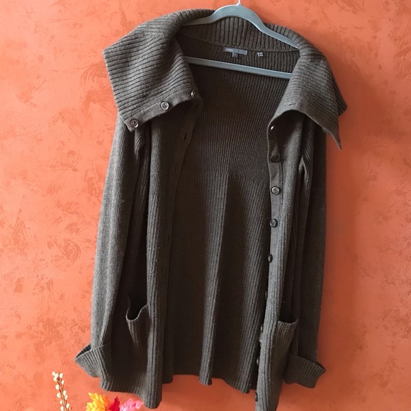 Vince Ribbed Knit Cardigan - Picture 6 of 7